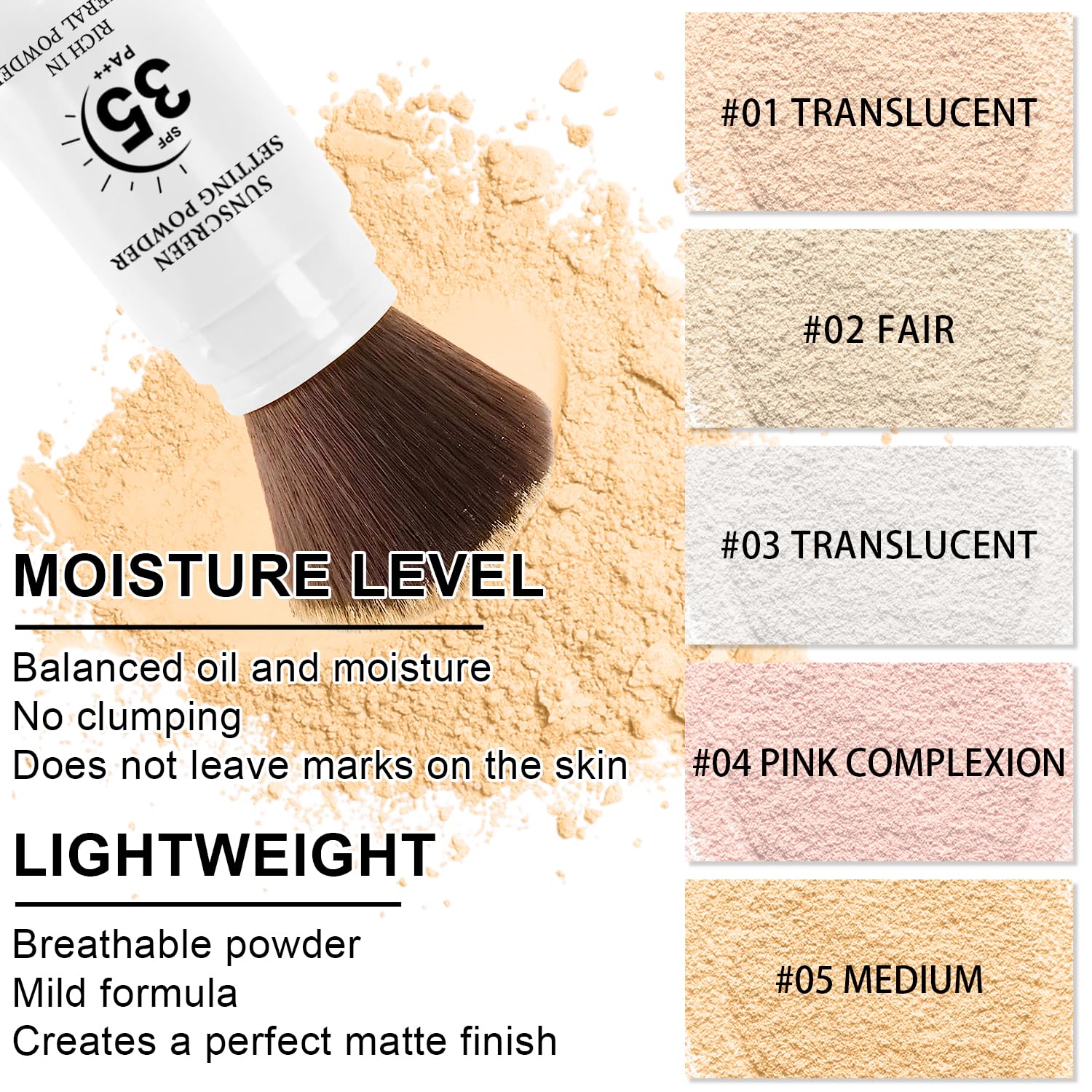 Amazon.co.jp: ミネラルサンスクリーンセッティングパウダー、SPF 35